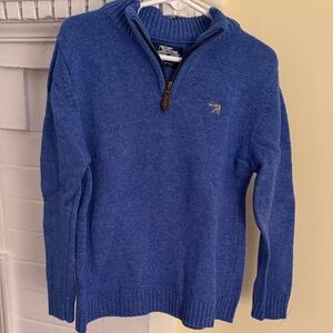 Trotters Boy’s Blue Sweater with Quarter-Zip